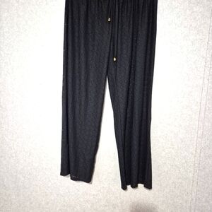 Waves To Coast..Chic Black Swim Coverup Pants..Size:2X